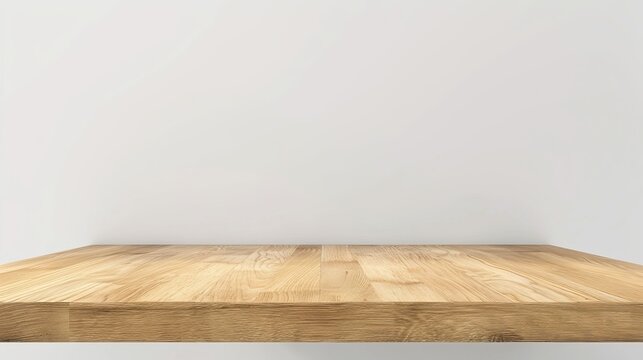 The 3D model is of a light brown wooden countertop isolated on a white background. A detail shot of the desk surface is shown in the foreground. Realistic furniture element suitable for use as a