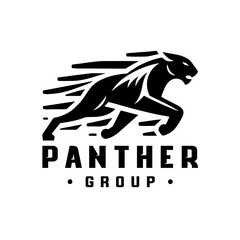 Black phanter logo design stock vector. Phanter logo vector