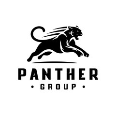 Black phanter logo design stock vector. Phanter logo vector