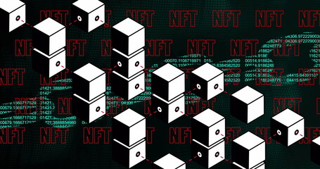 Image of nft texts over shapes