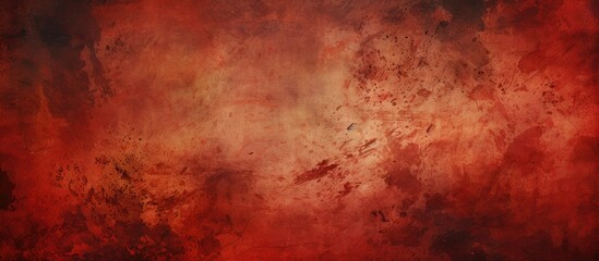 A detailed shot showcasing a grunge texture with red and black hues, reminiscent of a wood pattern. The closeup captures tints of brown, amber, magenta, and peach, creating a visual arts experience