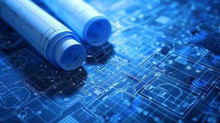 a blueprint showcasing the architectural plans for a building