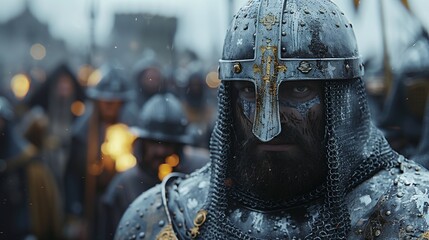 knight in armor - obrazy, fototapety, plakaty