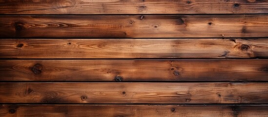 A closeup shot of a brown hardwood plank wall with a rectangular pattern and tints and shades of wood stain. The building material is a beautiful flooring option