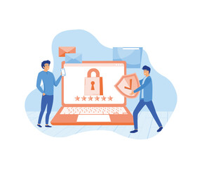 General privacy regulation for protection of personal data. GDPR and privacy politics. Personal information control and security. flat vector modern illustration