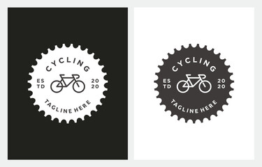 Bicycle Cycle Crank Bike Vintage logo design inspiration