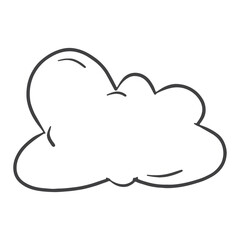 Handdrawn doodle cloud