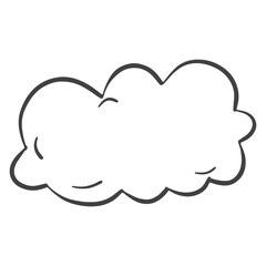Handdrawn doodle cloud