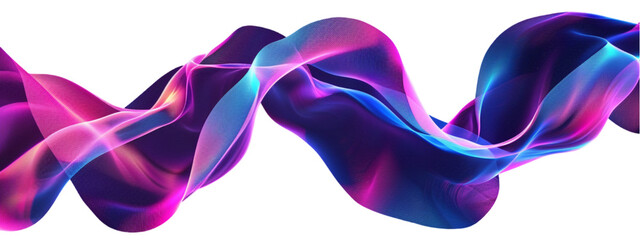 Purple blue hologram wave PNG