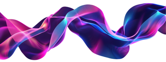 Purple blue hologram wave PNG
