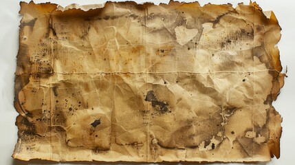 A piece of old paper with stains/