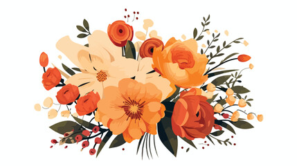 Obraz na płótnie Canvas Floral design vector flat vector