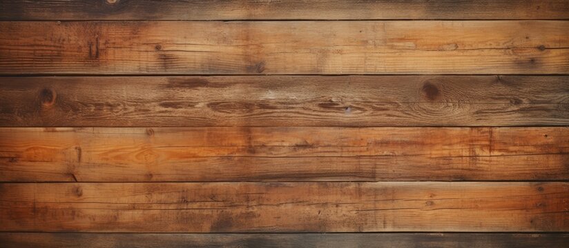 A closeup photo featuring a brown wooden wall with amber tints and shades. The hardwood plank flooring is coated in wood stain and varnish, creating a beautiful rectangle pattern