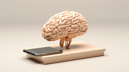 Detailed human brain model using a miniature laptop 