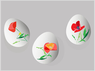 Easter Egg.Chicken eggs.Image on a white background.Vector - 757032697