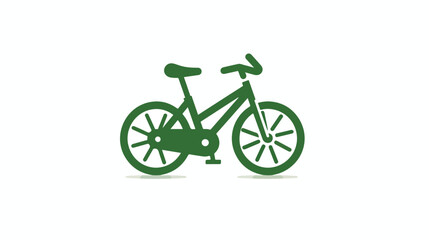 Green Energy Eco Bike Silhouette Icon. Eco Friendly