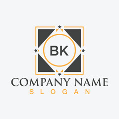 Creative BK letter logo design for your business brands