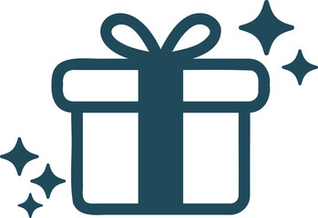 シンプルなプレゼントボックスのアイコン