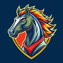 Fototapeta na wymiar Harness the Power Design a T-shirt Sticker capturing the Strength and Beauty of a Horse in Profile