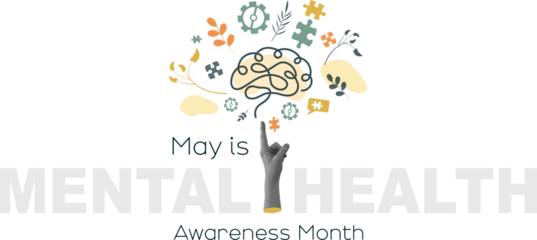 May is Mental Health Awareness Month banner.