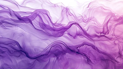 Gordijnen Horizontal transparent lilac and violet liquid waves © Julia Jones