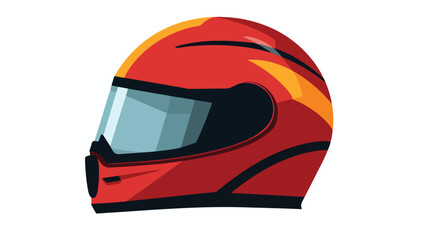 Helmet icon. Flat design style stock vector  flat vector