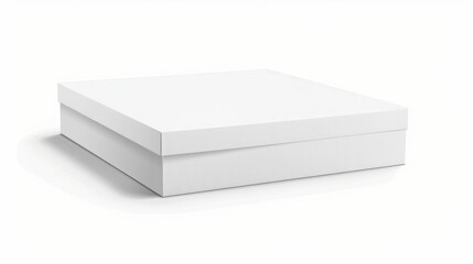 White Product Cardboard Package Box. Illustration Isolated On White Background. Mock Up Template Ready For Your Design