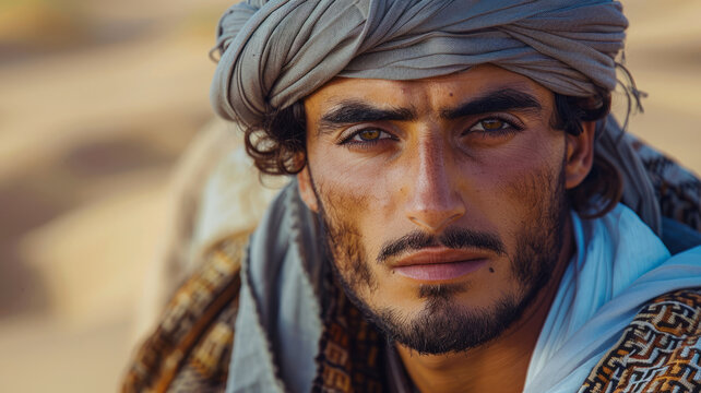 Young Middle Eastern man wearing a turban.