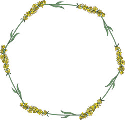 beautiful yellow flower bouquets arranged in a circle