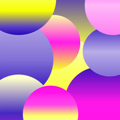 Abstract pattern with colorful circles. Gradient colors. Geometric vector illustration.