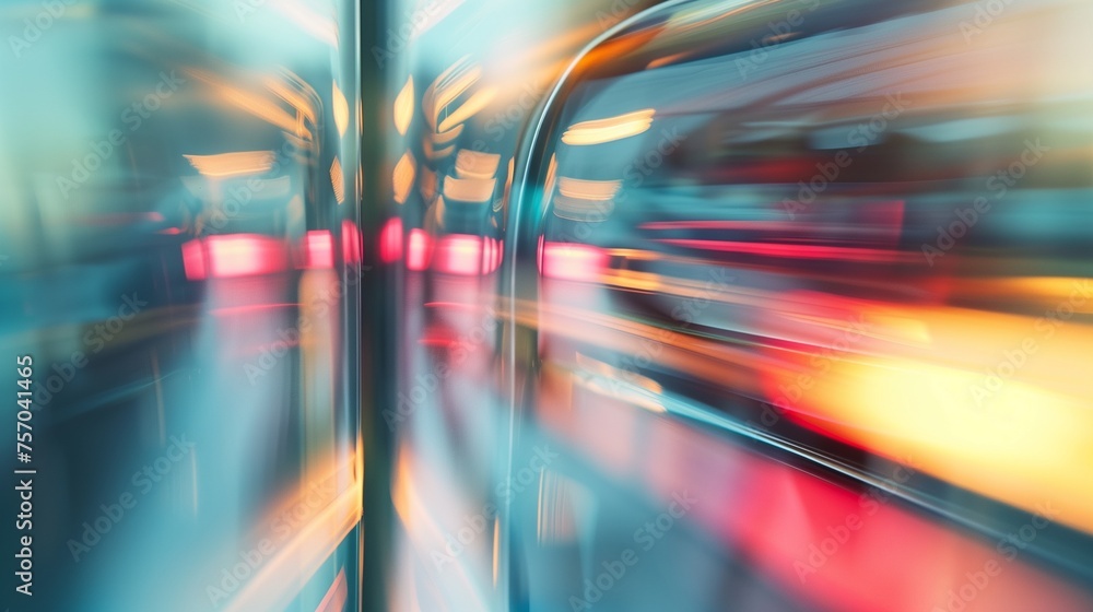 Poster vibrant, thick glass texture with dynamic light refractions creating an abstract background suitable