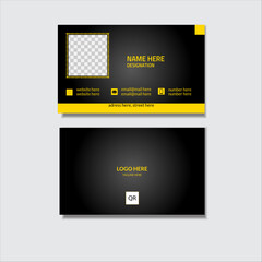 Modern stylish and elegant . black and golden color double sided business card