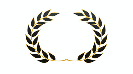 Laurel wreath icon. Flat vector isolated on white background