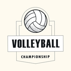 Volleyball Sport Badge - 757043661