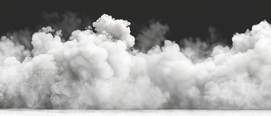 White smoke cloud on transparent background with overlay effect. Realistic border with fog. Modern illustration of smoky mist or toxic vapor on floor. Meteorological phenomenon. - obrazy, fototapety, plakaty