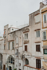 Fototapeta na wymiar Traditional colorful European old town buildings on Procida Island, Italy