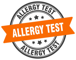 allergy test stamp. allergy test label on transparent background. round sign