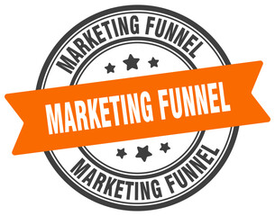 Fototapeta premium marketing funnel stamp. marketing funnel label on transparent background. round sign