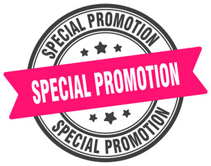 special promotion stamp. special promotion label on transparent background. round sign