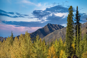 Canada, Yukon, view of the tundra in autumn