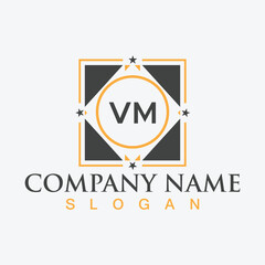 Letter VM logo vector design for corporate business