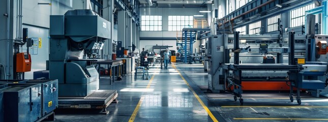 The buzz and activity in a metal pressing workshop