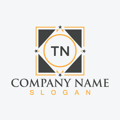 Creative letter TN unique logo design template for company