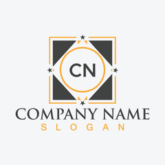 Letter CN logo design template vector for corporate business