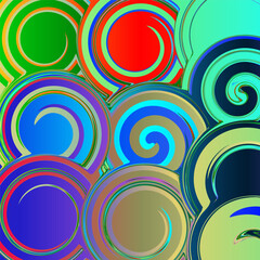 Abstract pattern. Colorful circles abstract background. Vector illustration.
