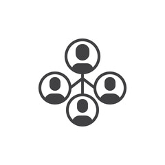 Connected people vector icon - 757052481