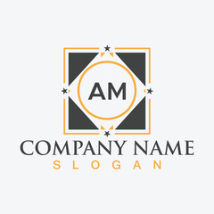 Letter AM Logo and monogram design for brand awareness