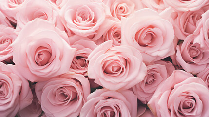 Close up of sweet pink English roses