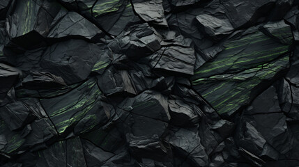 Close up pattern of detailed coal green natural energy