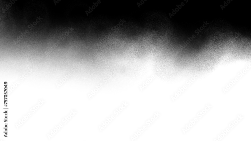 Poster Black noise grain transparent gradient background. Dust effect with Transparent png overlay background
